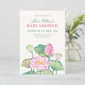 Invitation Baby shower floraison florale (Debout devant)