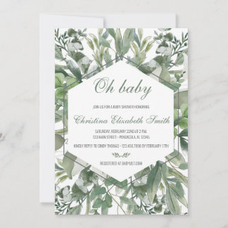 Invitation Baby shower floral