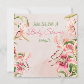 Invitation Baby shower floral (Dos)