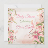 Invitation Baby shower floral (Devant)