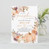 Invitation Baby Shower Floral (Debout devant)