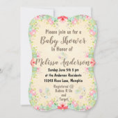 Invitation Baby shower floral (Devant)