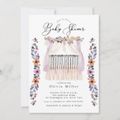 Invitation Baby shower floral (Devant)
