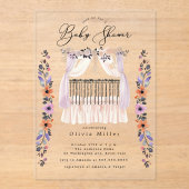 Invitation Baby shower floral (Recto)