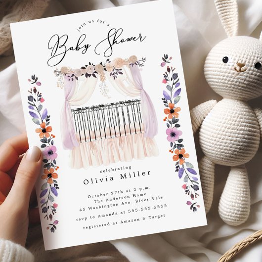 Invitation Baby shower floral