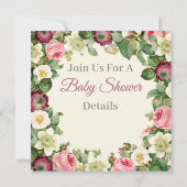 Invitation Baby shower floral (Dos)