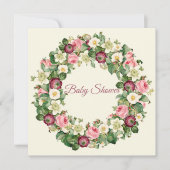 Invitation Baby shower floral (Devant)