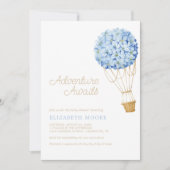 Invitation Baby shower floral à air chaud | (Devant)