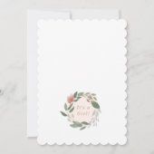 Invitation Baby shower Floral à eau douce moderne (Dos)