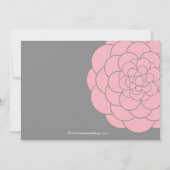 Invitation Baby shower floral à fleurs de dahlia rose moderne (Dos)