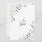 Invitation Baby shower floral aquarelle (Dos)