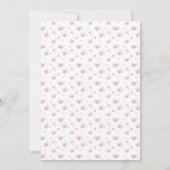 Invitation Baby shower Floral Aquarelle Filles (Dos)