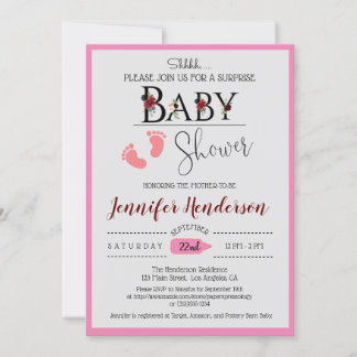 Invitation Baby shower floral aquarelle pour l'invitation des