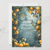 Invitation Baby Shower Floral au Verger de Citron (Devant)