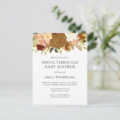 Invitation Baby shower Floral Automne (Debout devant)