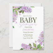 Invitation Baby shower floral Baby shower Boho (Devant)