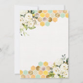 Invitation Baby shower Floral Blanc Blanc, Doux Comme Peuvent (Dos)
