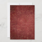 Invitation Baby shower floral blanc de Bourgogne et or (Dos)