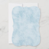 Invitation Baby shower floral bleu et rose (Dos)