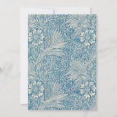 Invitation Baby shower Floral Bleu Marigold William Morris (Dos)
