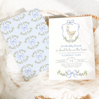 Baby shower floral bleu oie soyeux