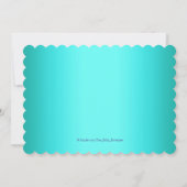 Invitation Baby shower Floral bleu pourpre et Turquoise (Dos)