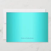 Invitation Baby shower Floral bleu pourpre et Turquoise (Dos)