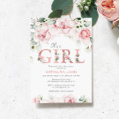 Invitation Baby shower floral Blush & Rose Gold