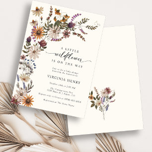 Invitation Baby Shower Floral Bohème