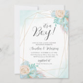Invitation Baby Shower Floral Bohème (Devant)