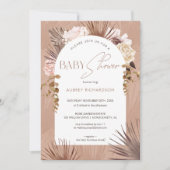 Invitation Baby shower Floral Bohème moderne (Devant)