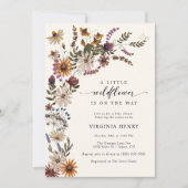 Invitation Baby shower Floral Boho (Devant)