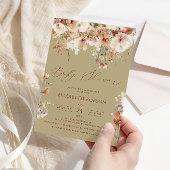 Invitation Baby shower Floral Boho