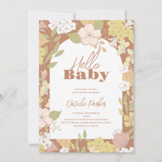 Invitation Baby Shower Floral Boho