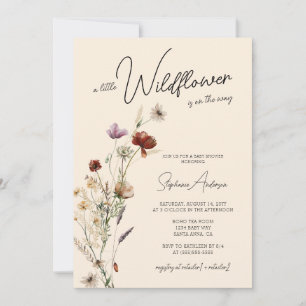 Invitation Baby shower Floral Boho
