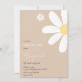 Invitation Baby shower Floral Boho Daisy (Devant)