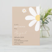 Invitation Baby shower Floral Boho Daisy (Debout devant)