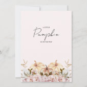 Invitation Baby shower Floral Boho Floral Little Citrouille (Dos)