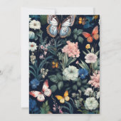 Invitation Baby shower floral Botanique de papillon Boho (Dos)