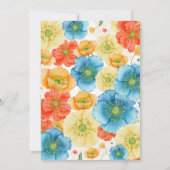 Invitation Baby shower floral céleste vibrant du jardin boho (Dos)