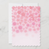 Invitation Baby shower floral cerise en fleurs (Dos)