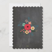 Invitation Baby shower Floral Chalkboard moderne (Dos)