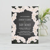 Invitation Baby shower floral Chalkboard pour bébé (Debout devant)