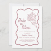 Invitation Baby shower floral - Chic Baby in Bloom (Devant)