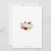 Invitation Baby shower Floral citrouille Bourgogne  (Dos)