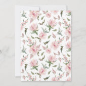 Invitation Baby shower floral d'aquarelle (Dos)