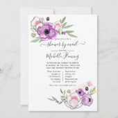 Invitation Baby shower floral d'aquarelle de printemps par co (Devant)