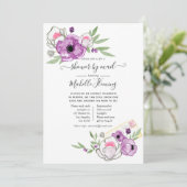 Invitation Baby shower floral d'aquarelle de printemps par co (Debout devant)