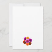 Invitation Baby shower Floral d'automne de Dahlia (Dos)