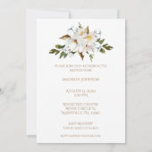 Invitation Baby shower Floral de bébé nouveau-né doux (Dos)